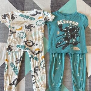 Carter's Kids Pajama Sets - Teal and White